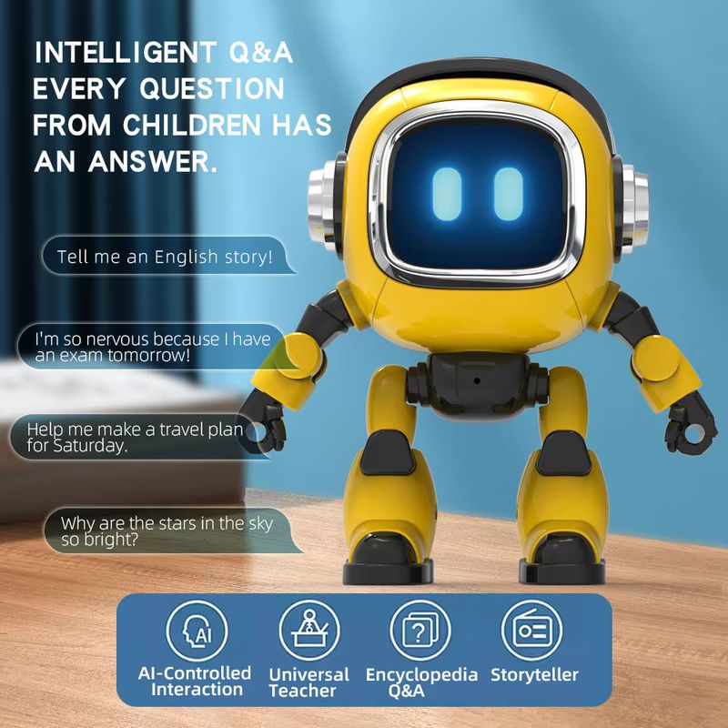 Remote Control Toys - AI搭載の知能ロボットおもちゃ。多言語対応の音声チャット機能、インタラクティブな機能、教育学習機能、スマートなコミュニケーション機能、創造性を育む、誕生日プレゼントに最適。