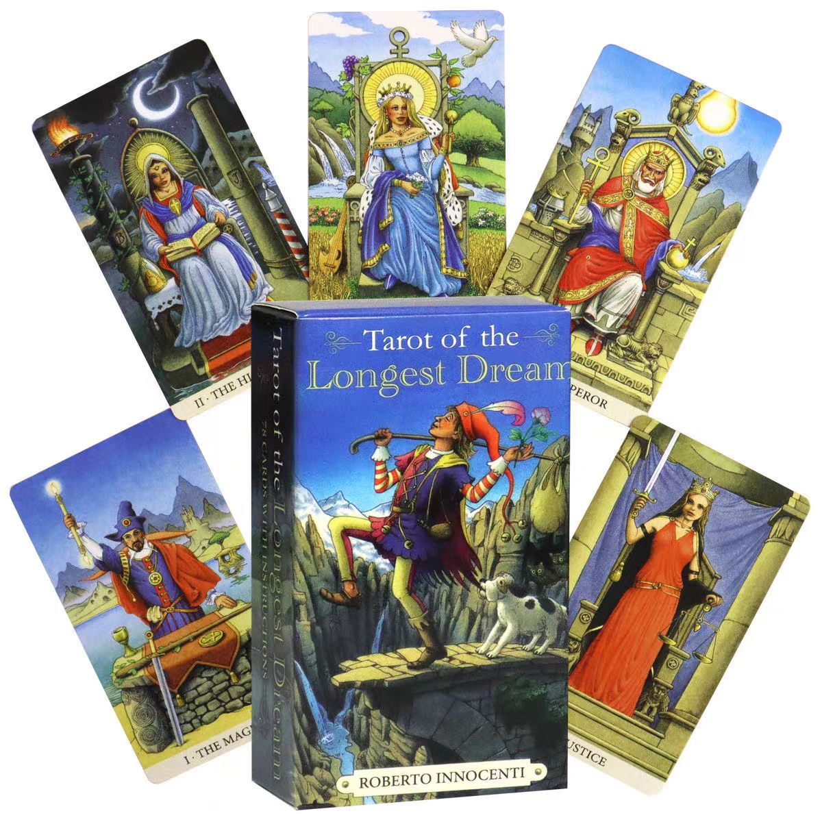 78枚のロングドリームカードとガイドブック付きライダーウェイ - Tarot Cards Deck With Guidebook のレビューと価格