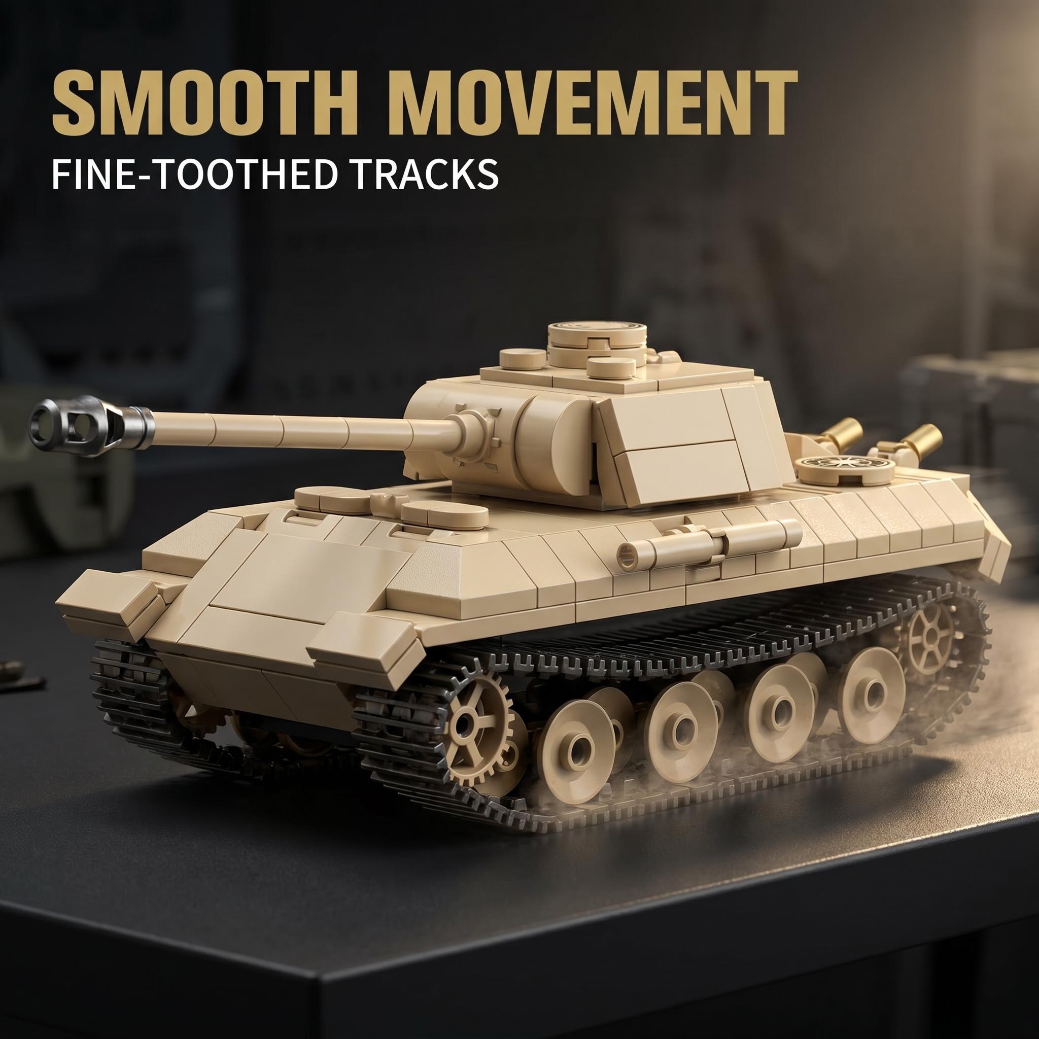 第二次世界大戦の軍用車両をモチーフにした503ピースの組み立 - Lego Compatible Military Tank のレビューと価格