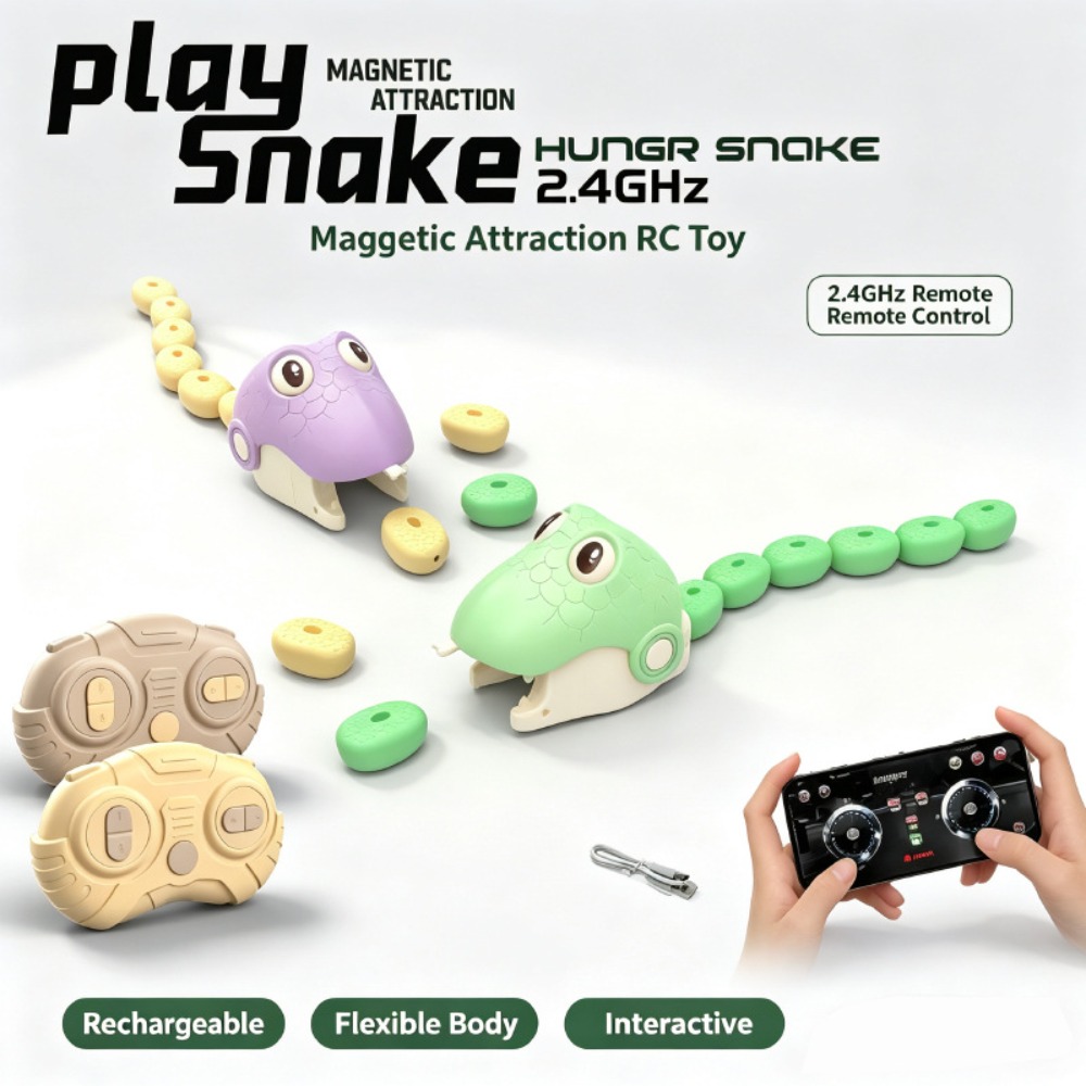 遠隔操作可能な「グリーディスネーク」磁気吸引玩具、2人対戦型 - Remote Control Toys のレビューと価格