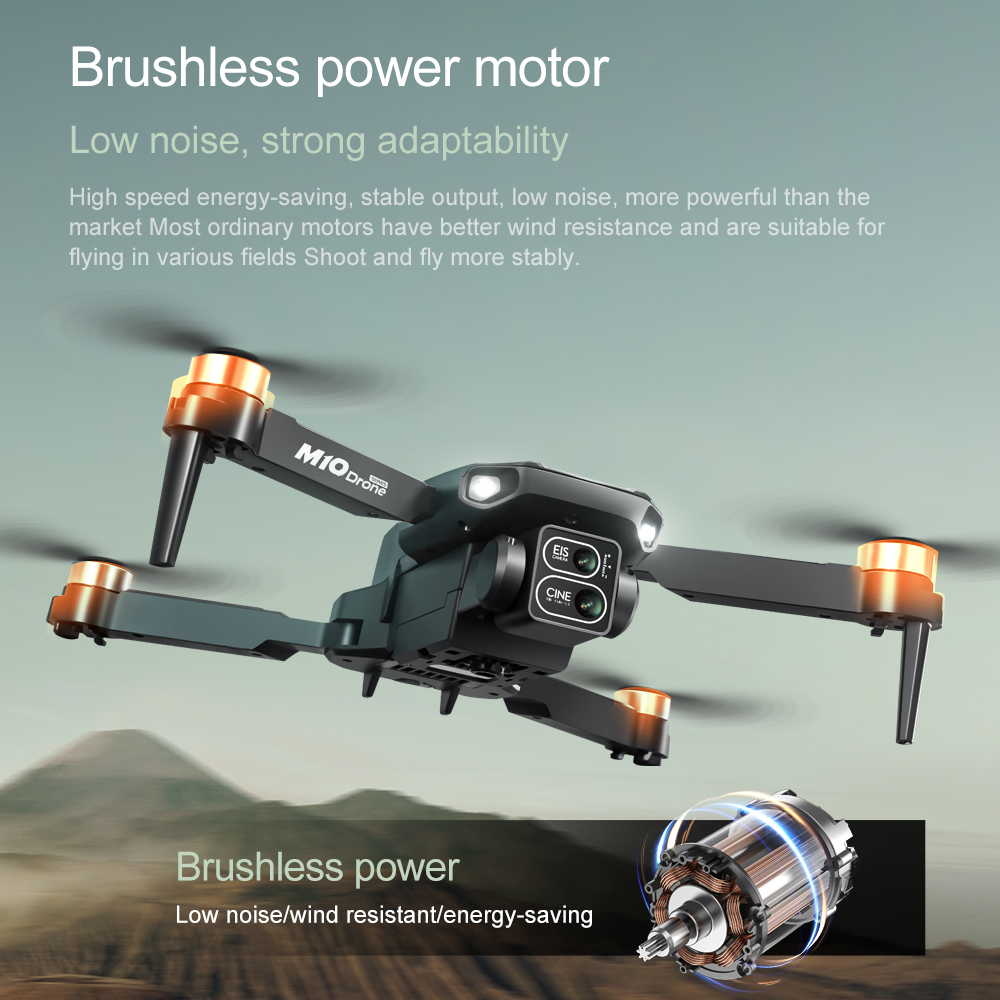 オリジナルドローンM10 4K 5G HDデュアルカメラ、画 - Fpv Brushless Rc Drone 4K のレビューと価格