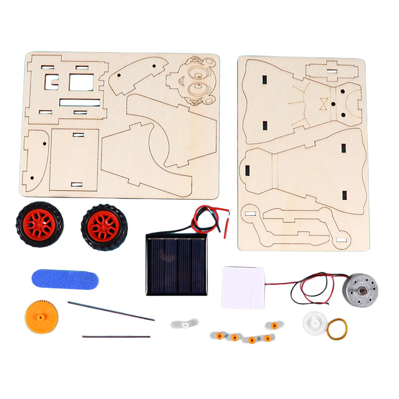子供向けのSTEM学習玩具、木製の科学工作キット。太陽光発電 - Stem Solar Robot Kit For Kids のレビューと価格