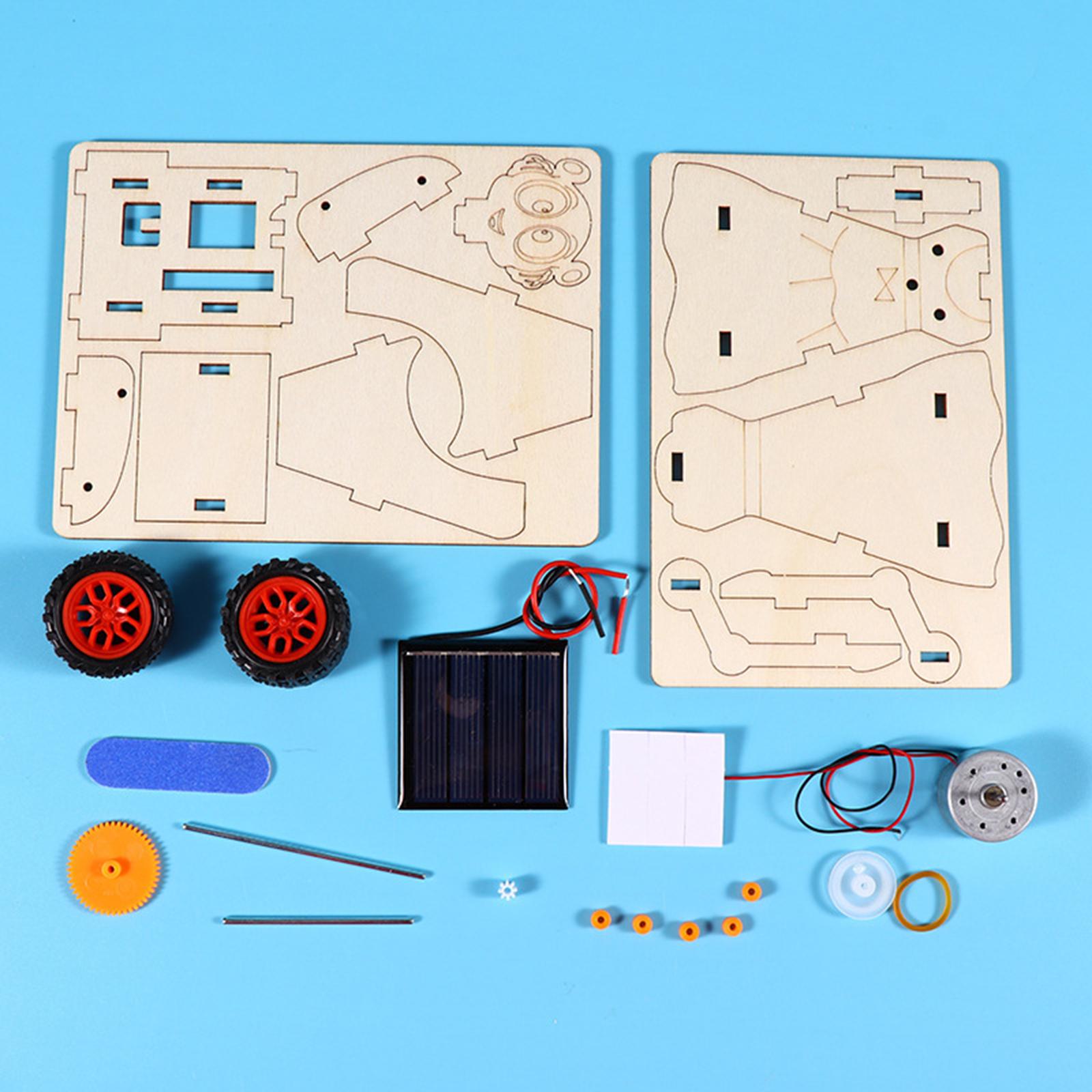 子供向けのSTEM学習玩具、木製の科学工作キット。太陽光発電 - Stem Solar Robot Kit For Kids のレビューと価格