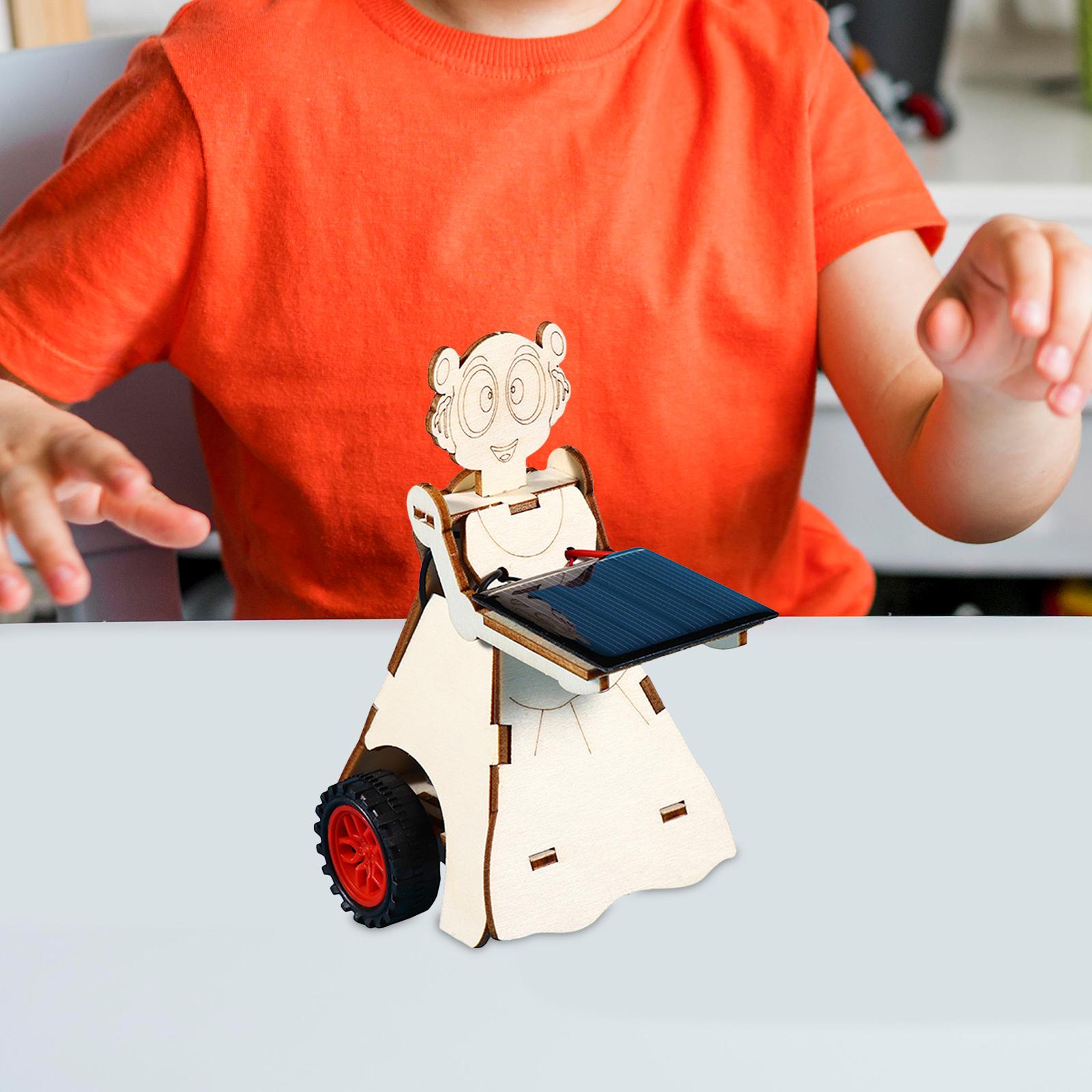 子供向けのSTEM学習玩具、木製の科学工作キット。太陽光発電 - Stem Solar Robot Kit For Kids のレビューと価格