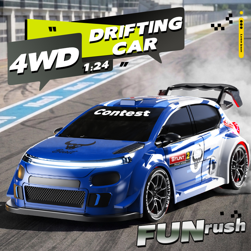 1:24スケール 4WDドリフトRCカー 2.4Gリモート  - Rc Drift Car 1 24 Scale 4Wd のレビューと価格