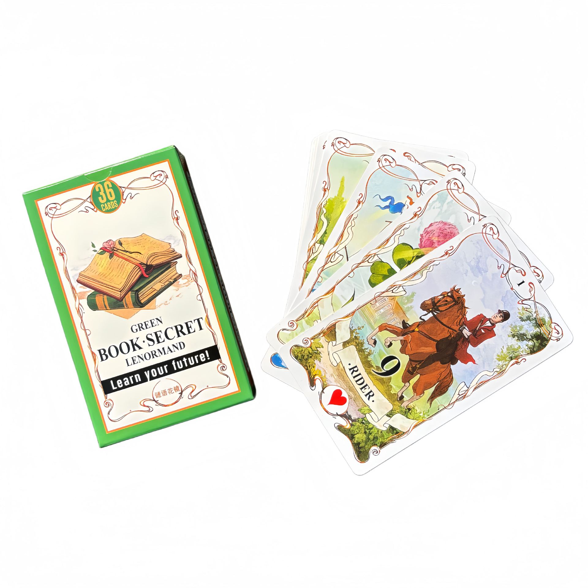 グリーンブックシークレット ルノルマンオラクルカード 36枚 - Tarot Cards Deck With Guidebook のレビューと価格