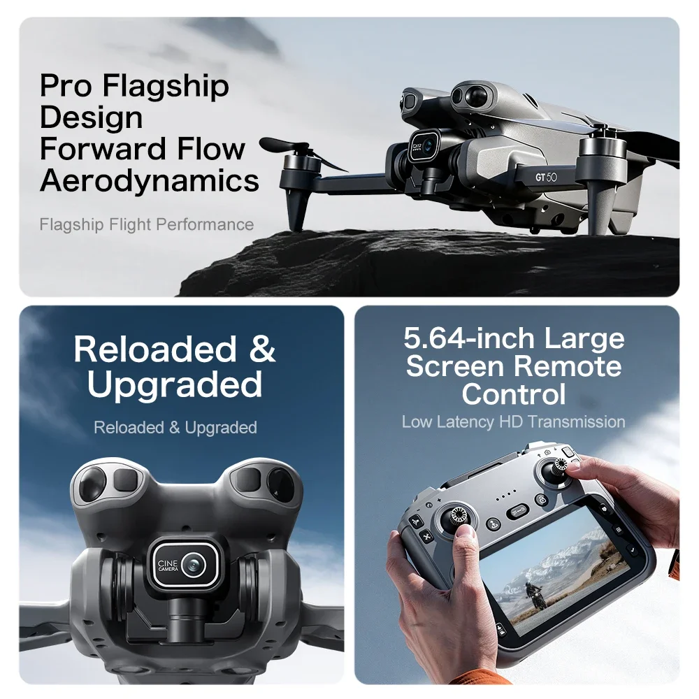 GT50 4K/6K/8K FPVドローン：デュアルHDカメ - Fpv Brushless Rc Drone 4K のレビューと価格