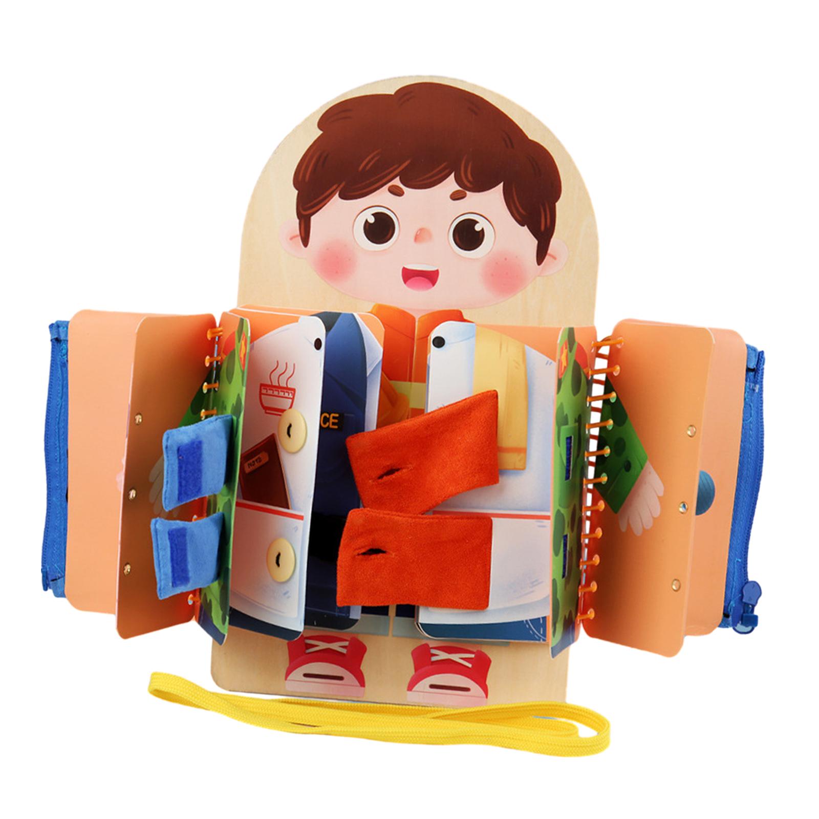 幼児向けの知育玩具。モンテッソーリ教育に基づいた、木製と布製 - Montessori Wooden Busy Board Toddler のレビューと価格