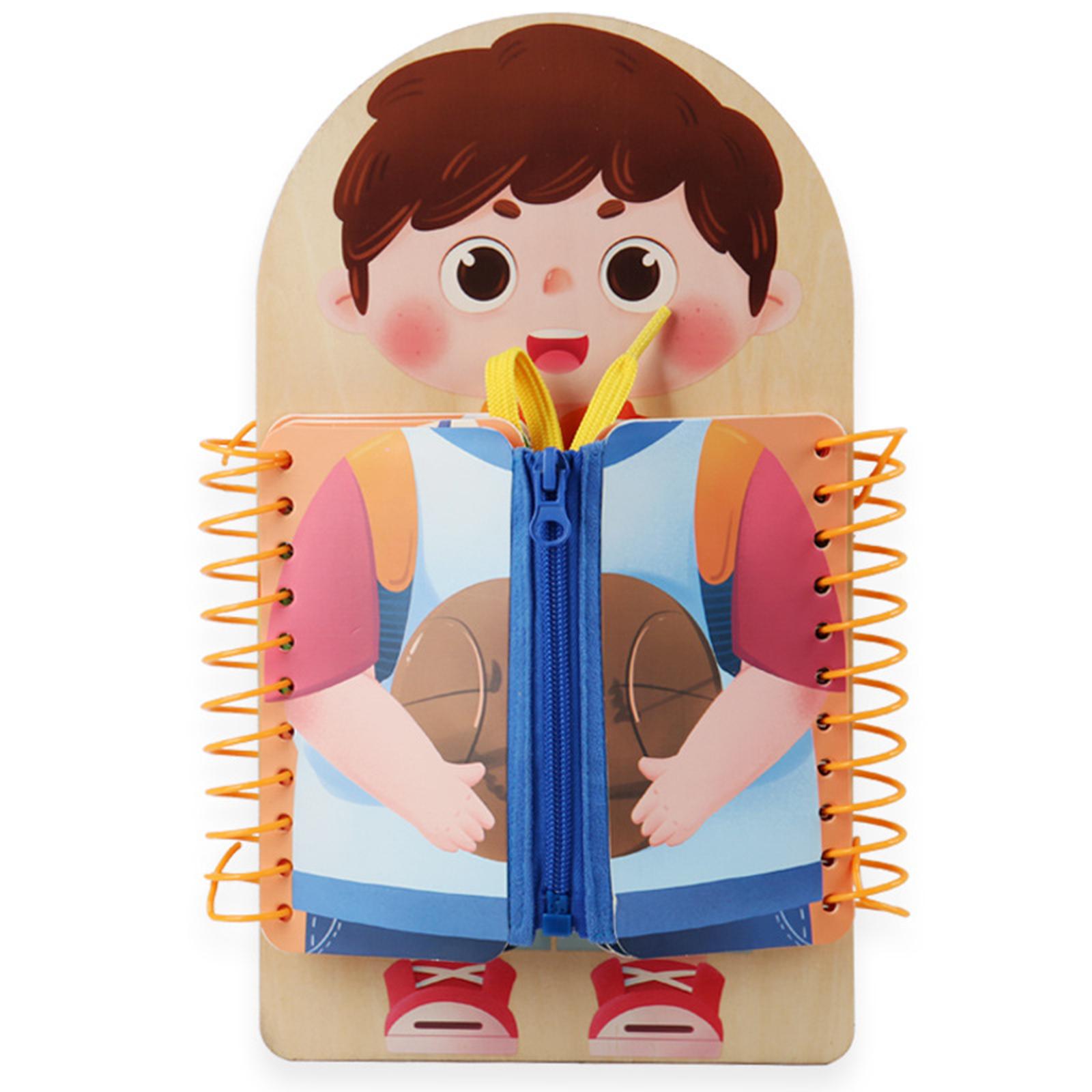 幼児向けの知育玩具。モンテッソーリ教育に基づいた、木製と布製 - Montessori Wooden Busy Board Toddler のレビューと価格