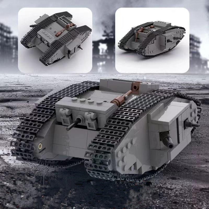 ドイツ軍用ビルディングブロックセット MK IV 戦車 兵士 - Lego Compatible Military Tank のレビューと価格
